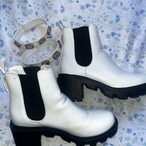VIRAL TRENDY WHITE HEEL BOOTIES FOR WINTER